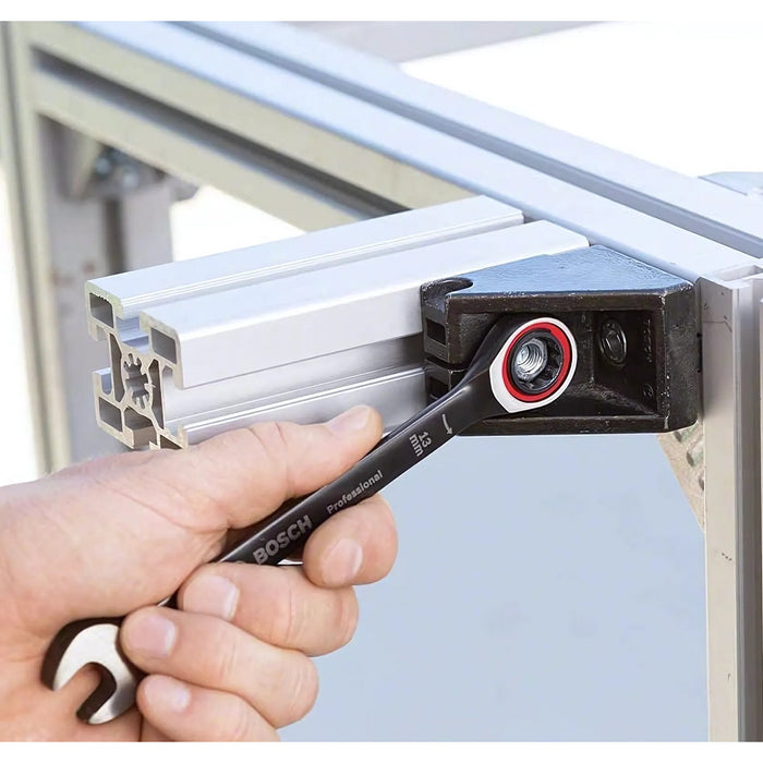 Bộ 10 cờ lê vòng miệng tự động Bosch 1600A016BU kích thước 8mm - 19mm, vật liệu thép đen