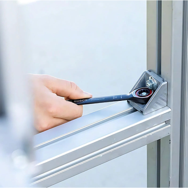 Bộ 10 cờ lê vòng miệng tự động Bosch 1600A016BU kích thước 8mm - 19mm, vật liệu thép đen