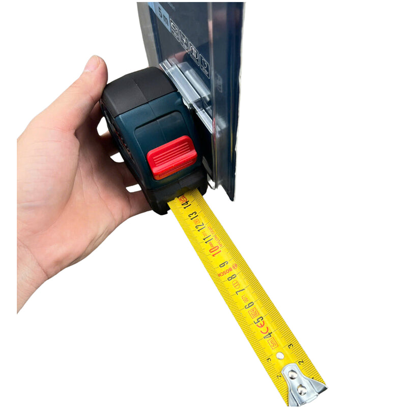 Thước kéo thép 5m Bosch vỏ nhôm, đầu thước có nam châm