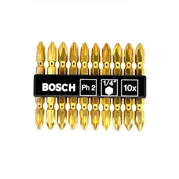 Vỉ 10 mũi vặn vít bake 2 đầu Bosch mũi PH2, dài từ 65mm - 110mm Bosch