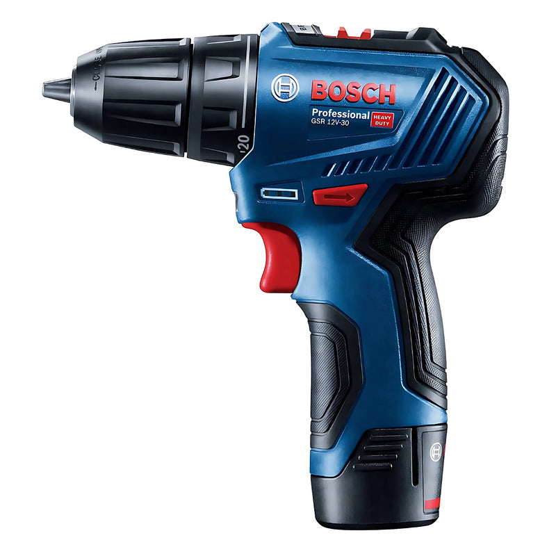 Máy khoan gỗ thép Bosch GSR 12V-30 dùng Pin 12V, đầu kẹp 10mm