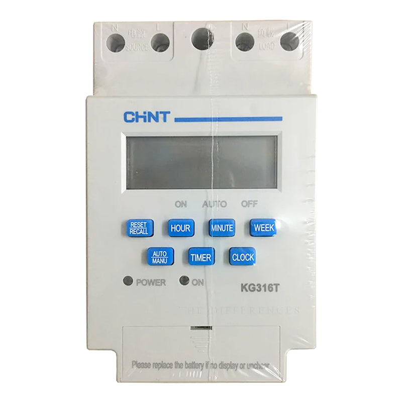 Timer hẹn giờ kỹ thuật số Chint KG316T cài đặt 24h/7, điện áp AC 220V