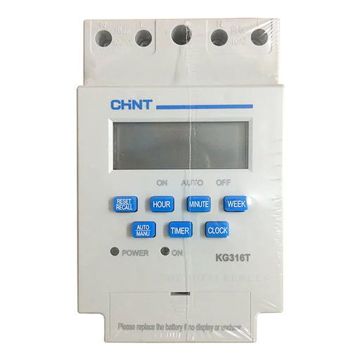 Timer hẹn giờ kỹ thuật số Chint KG316T cài đặt 24h/7, điện áp AC 220V