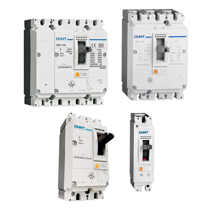 Cầu dao tự động dạng khối (MCCB) có thể điều chỉnh từ nhiệt TM (0.7 - 1.0) Chint NM8N series, tải danh từ định từ 16A ~ 1600A, Icu cấp S. Tiêu chuẩn quốc tế