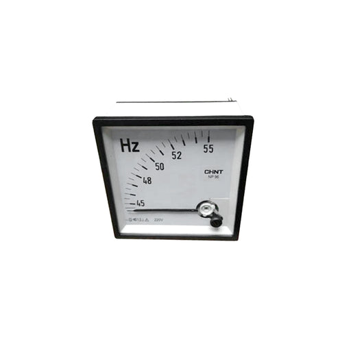 Đồng hồ Analog đo tần số Chint NP96-HZ gắn mặt cửa tủ điện, kích thước 96mm x 96mm