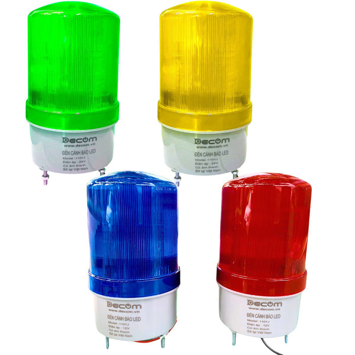 Đèn cảnh báo led xoay Decom không còi và có còi