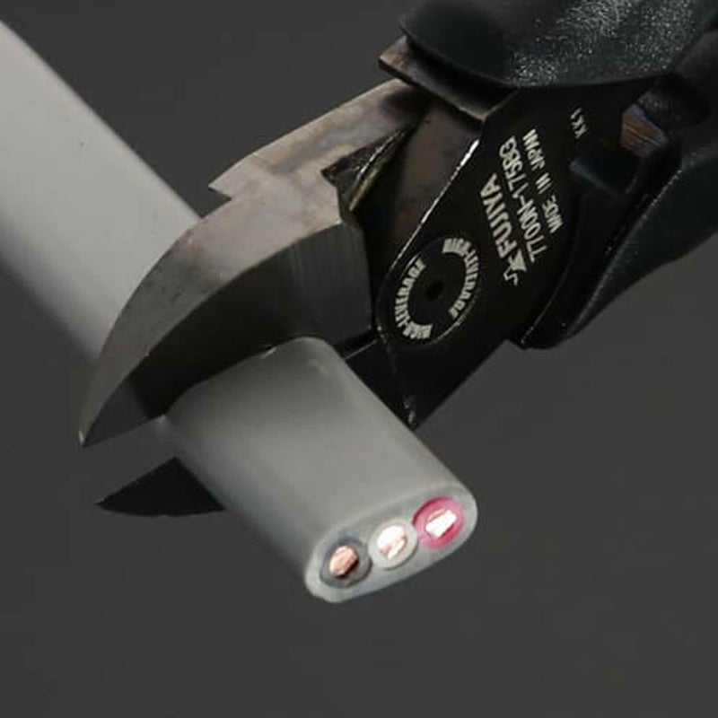 Kìm cắt chéo lực đòn bẩy có chức năng bấm cosse Fujiya 7700N-175BG/200BG Kurokin-Series, kích thước từ 175mm - 200mm. Tiêu chuẩn RoHS