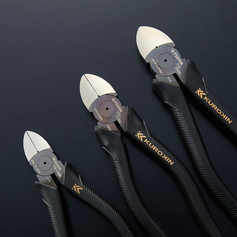 Kìm cắt chéo có lò xo trợ lực Fujiya 770-150BG/175BG/200BG Kurokin-Series, kích thước từ 162mm - 208mm. Tiêu chuẩn RoHS