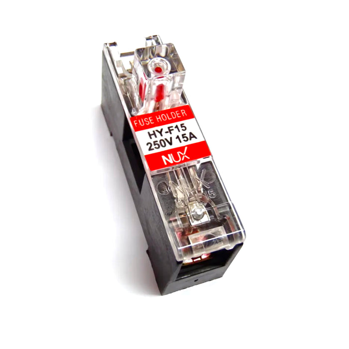 Đế cầu chì lắp thanh ray Hanyoung Nux HY-F15 Series,  dùng cho điện AC/DC. Tiêu chuẩn RoHS2