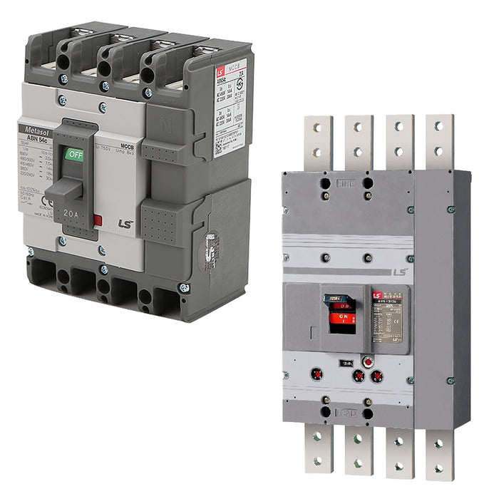 Cầu dao tự động MCCB 4P LS, tải danh định từ 15A ~ 1600A, dòng cắt từ 18kA ~ 75kA