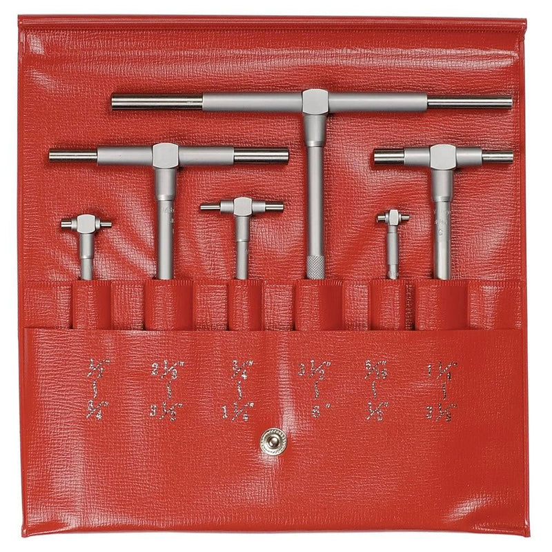 Bộ dưỡng đo lỗ 6 cây hệ Inch Mitutoyo Telescoping Gage Series 155, Mã số 155-903, đáp ứng dãy đo từ 0.313 in - 6 in