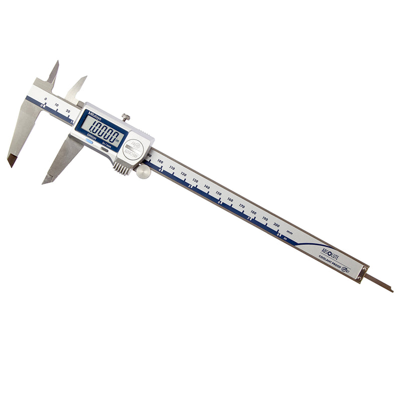 Thước kẹp điện tử Mitutoyo Absolute Coolant Proof 500 Series 8 inch/ 200mm (hệ Inch/met), chống nước, kháng dầu, sai số ±0.001 inch