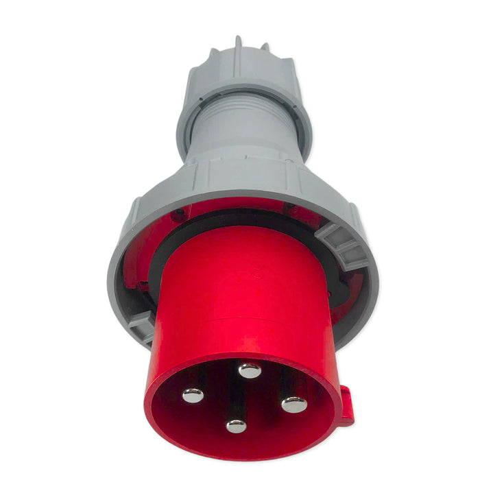 Phích cắm công nghiệp PCE loại kín nước IP67, tải 63A - 125A, 4 chân (3P+PE), điện áp 400V, đầu đực (PCE Trailing Commando Series/ Power Twist)