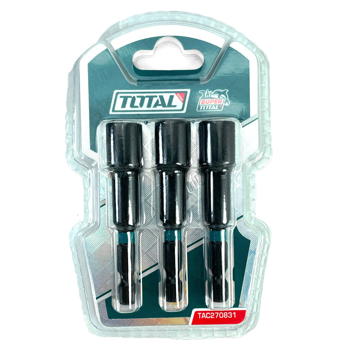 Bộ 3 mũi bắn tôn 8 - 10mm, đuôi lục giác 1/4 inch TOTAL