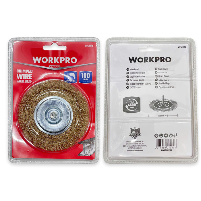 Chổi cước bánh xe, sợi thép màu vàng gắn đầu máy khoan