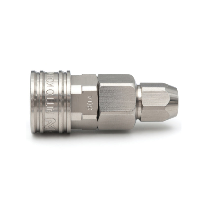 Đầu nối nhanh Compact Cupla SN-Type (Socket) chất liệu đồng và Inox, kiểu kết nối bằng đai ốc siết
