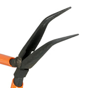 Kìm mũi siêu nhọn cong Fujiya ATR150-SB 150mm với lò xo trợ lực, mũi dài 58.5mm, thép hợp kim cứng, cán chống trượt, chuyên dụng cho điện tử, DIY