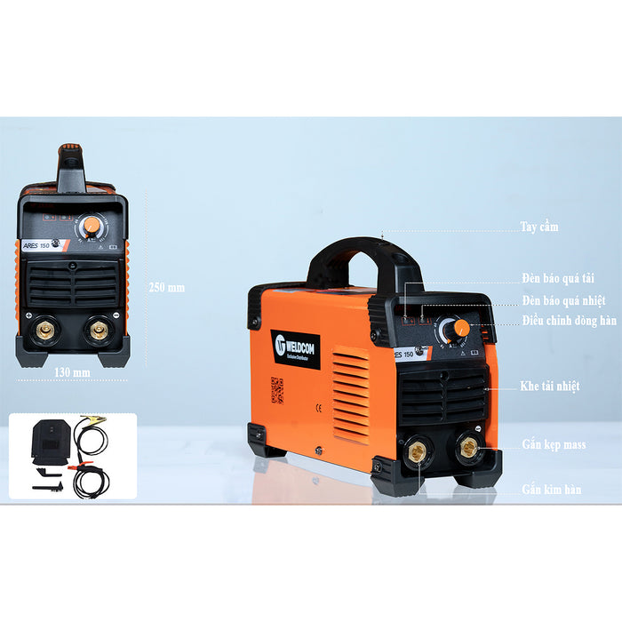 Máy hàn que Jasic ARES 150 dòng hàn tối đa 150A, hàn que từ 1.6mm - 3.2mm