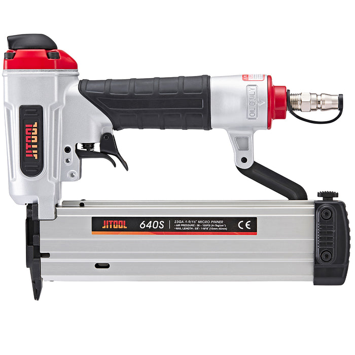 Máy bắn đinh chỉ trơn dùng khí nén JITOOL 640S, kích thước đinh 15mm - 40mm, cỡ đinh 23Ga