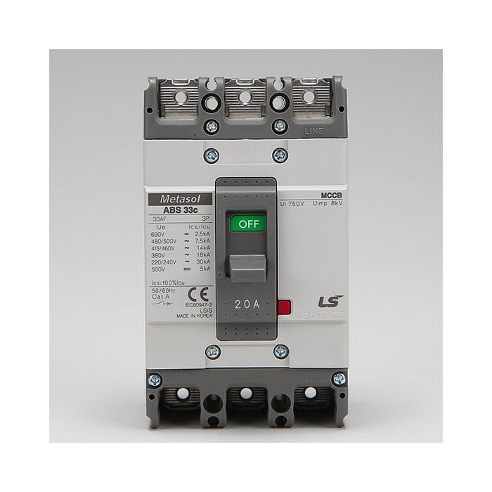 Cầu dao tự động MCCB 3P LS, tải danh định từ 5A ~ 1600A, dòng cắt từ 14kA - 75kA