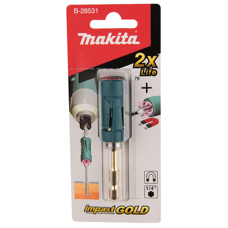 Đầu giữ mũi vít Ultra Mag Torsion Makita B-28531 chiều dài 79mm, đuôi lục giác 6.35mm (1/4 inch)