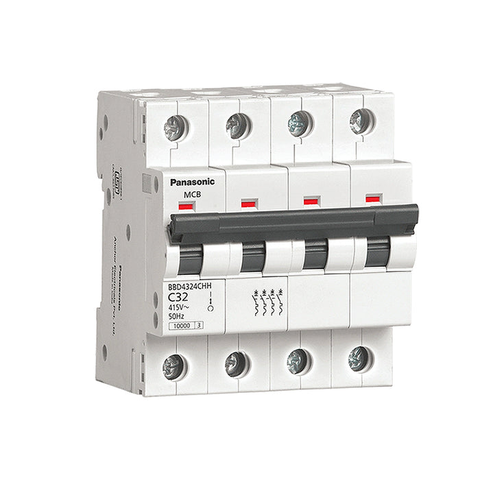 Cầu dao tự động MCB Panasonic, tải danh định từ 6A ~ 100A, dòng cắt từ 6kA ~ 10kA