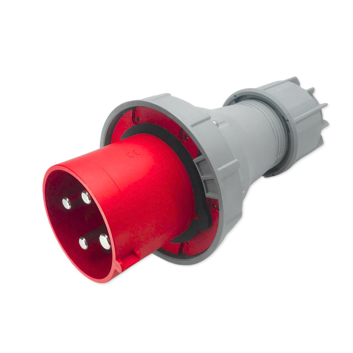 Phích cắm công nghiệp PCE loại kín nước IP67, tải 63A - 125A, 4 chân (3P+PE), điện áp 400V, đầu đực (PCE Trailing Commando Series/ Power Twist)