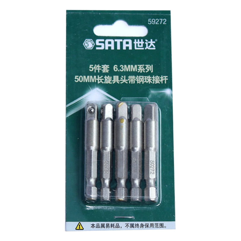 5 件套 1/4 inch 六角柄套筒扳手夹头 SATA
