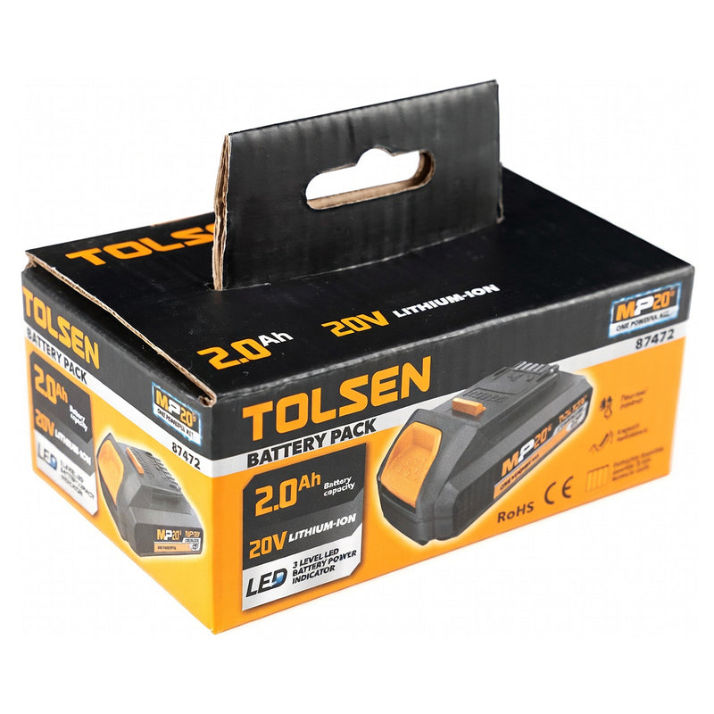 Pin 20V dung lượng 2.0Ah Tolsen 87472