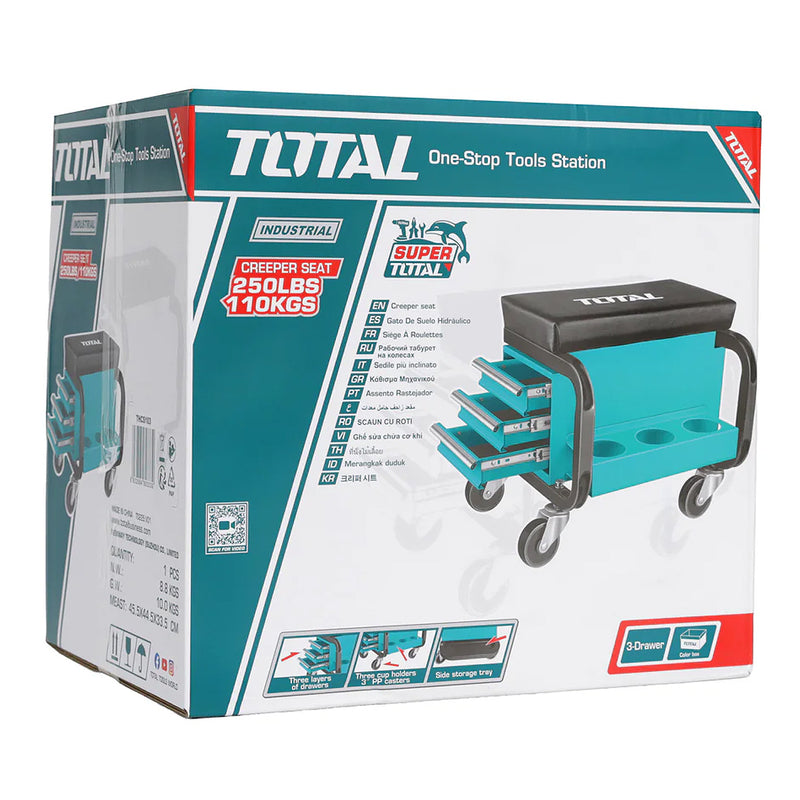 Ghế ngồi sửa chữa xe 3 ngăn kéo Total THCS103