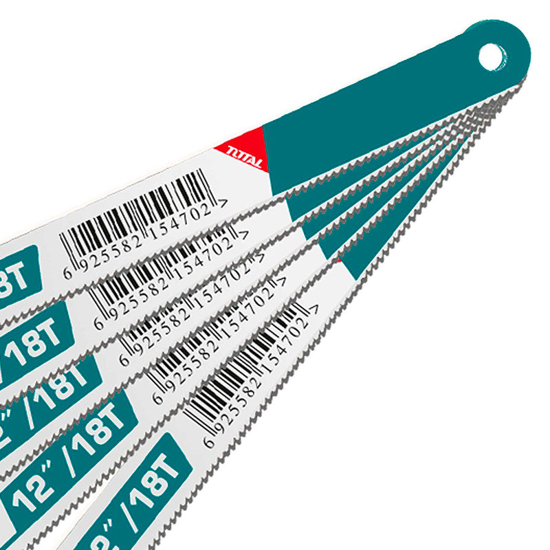 Bộ 5 lưỡi cưa hợp kim 18 răng gắn khung cưa sắt dài 300mm TOTAL THTKT57185