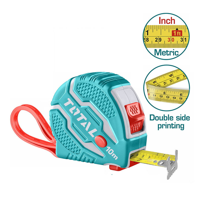 Thước kéo thép nền vàng 3m-10m TOTAL