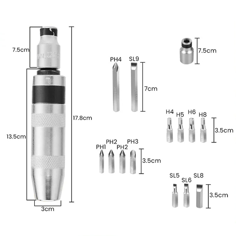 Bộ tua vít đóng 13 chi tiết Wadfow WYM1B13, chất liệu thép Cr-V