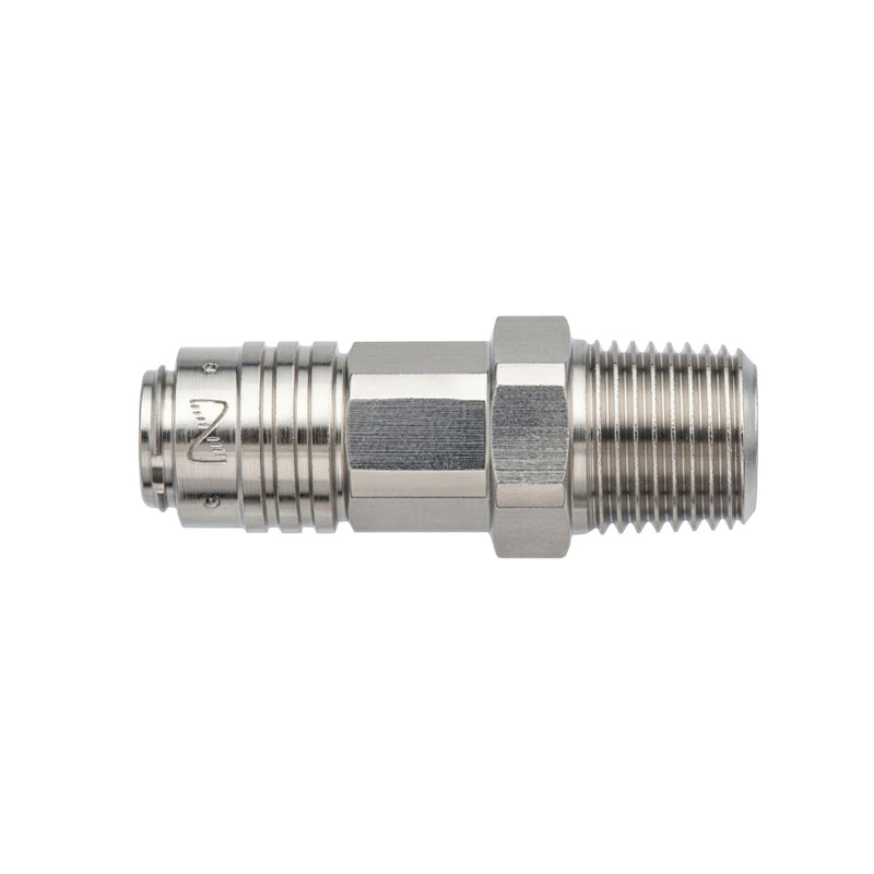 Đầu nối nhanh Micro Cupla SM-Type (Socket) MC-10SM chất liệu đồng, kiểu kết nối re ngoài RC 1/8