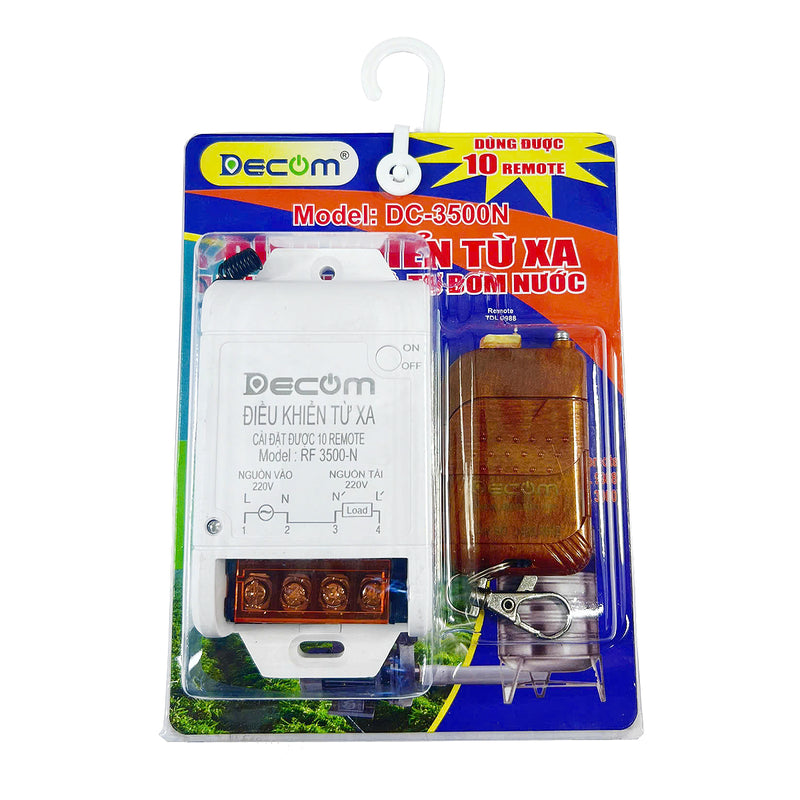 Thiết bị điều khiển từ xa Decom DC-3500N chuyên dùng cho mô tơ, khoảng cách điều khiển từ 20m - 50m