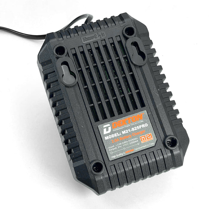 Đế sạc Pin 21V Dekton M21-S25PRO (2.5A), vỏ sạc chống cháy