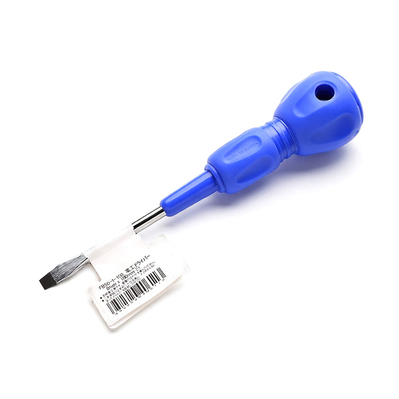 Tua vít đầu dẹp SL6 Fujiya FESD-6-100, thép Cr-V, tay cầm chống trượt