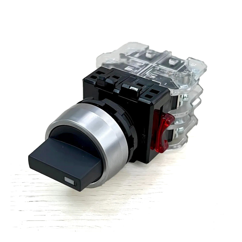 Công tắc xoay mặt nhôm Hanyoung Nux MRS-R series, Lỗ khoét Ø22mm. Tiêu chuẩn CE, KC