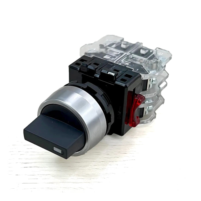 Công tắc xoay mặt nhôm Hanyoung Nux MRS-R series, Lỗ khoét Ø22mm. Tiêu chuẩn CE, KC