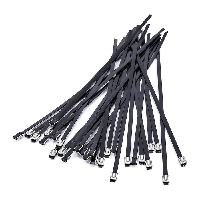 Dây rút Inox 316 KST cao cấp, bọc nhựa (nylon coated), loại bi gài (Ball-lock), bản size L rộng 12mm