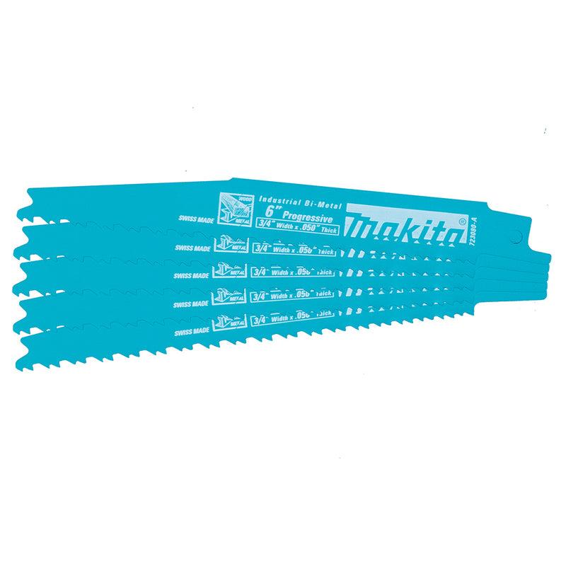 Hộp 5 lưỡi cưa kiếm HCS Makita 723078-A5 dùng cho gỗ, chiều dài 200mm