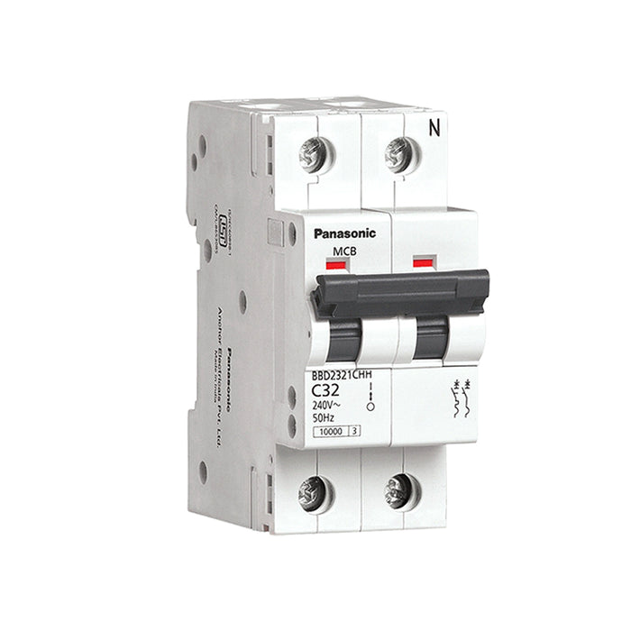 Cầu dao tự động MCB Panasonic, tải danh định từ 6A ~ 100A, dòng cắt từ 6kA ~ 10kA