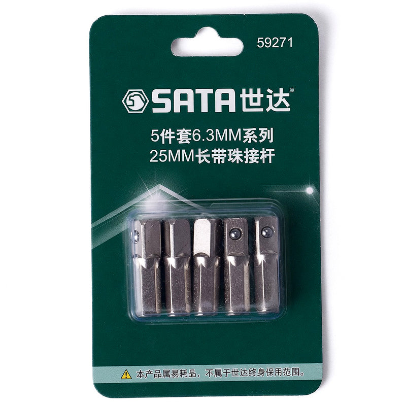 5 件套 1/4 inch 六角柄套筒扳手夹头 SATA