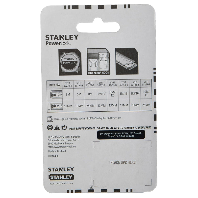 Thước cuộn thép Powerlock Stanley chiều dài từ 3.5m - 10m