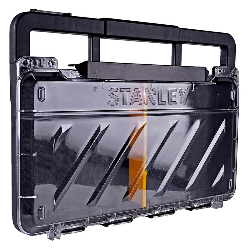 Hộp đựng linh kiện 16 inch Stanley STST74301-840 nắp polycarbonate trong suốt hệ thống Transmodule
