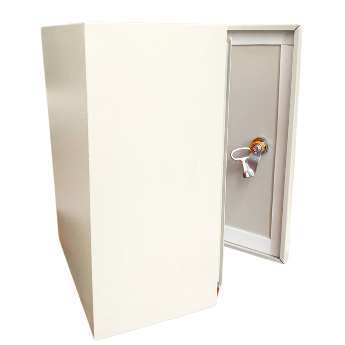 Tủ điện sắt dày 1.2mm, 1 lớp cửa, sơn tĩnh điện, lắp nổi, khoá tròn TP