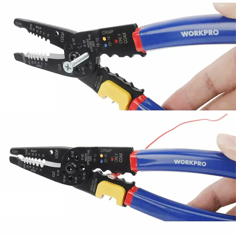 Kìm tuốt dây điện đa năng Workpro WP291009 kích thước 200mm