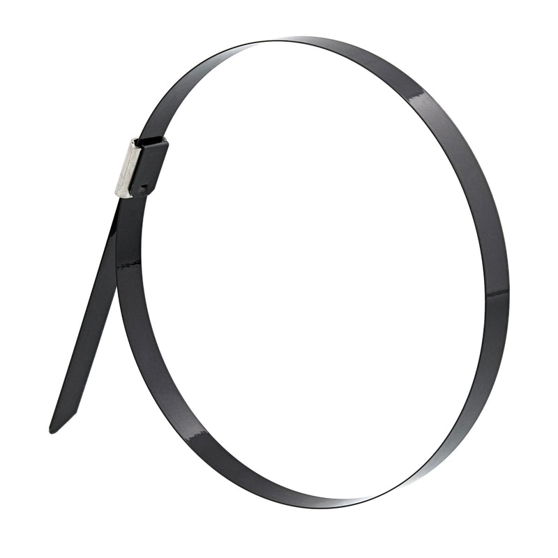 Dây rút Inox 316 KST cao cấp, bọc nhựa (nylon coated), loại bi gài (Ball-lock), bản size L rộng 12mm