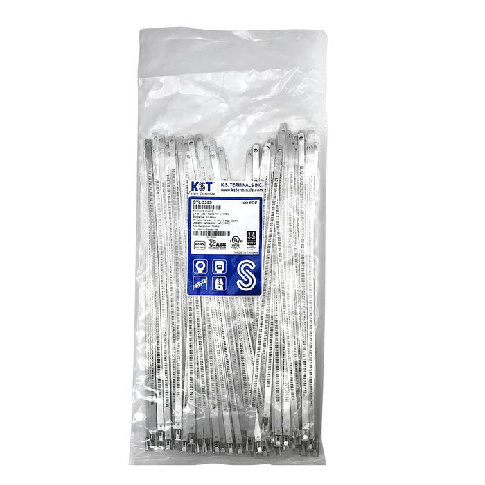 Dây rút Inox 316 KST cao cấp, không bọc nhựa (Uncoated), khóa bậc thang (ladder type), dài từ 150mm - 635mm