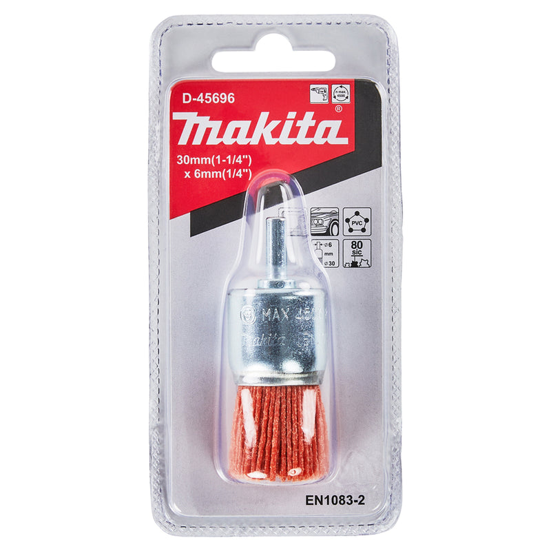 Chổi cước sợi nylon Makita đường kính từ 12mm - 30mm, đuôi trơn 6mm